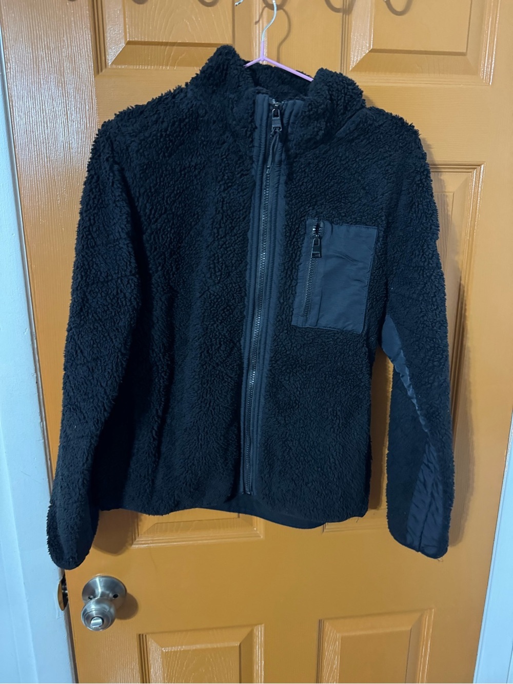 Calvin Klein Performance Black Sherpa Zip Jacket